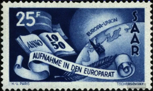 Saarland 297 gestempelt 1950 Europarat