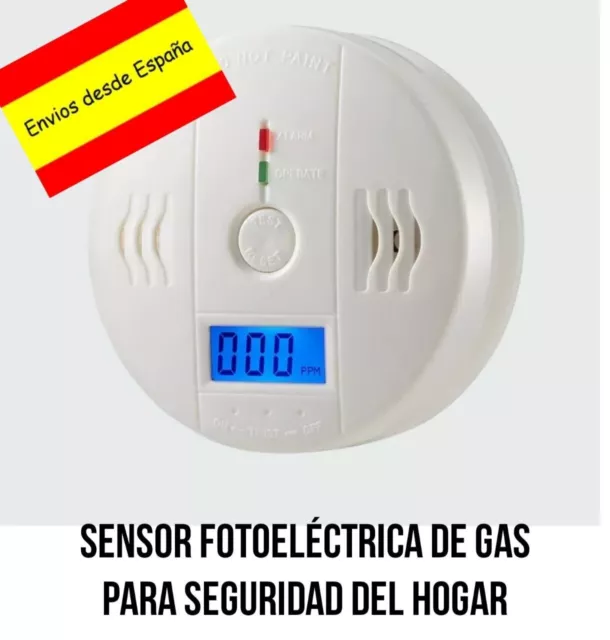 Detector De Monóxido De Carbono Humo/Gas CO Sensor Alarma Contra Incendios