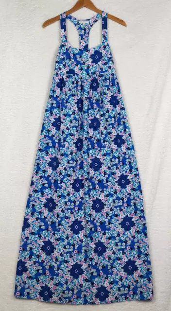 Love Fire Maxi Dress Racerback Floral Womens Size M lightweight Flowy Summer