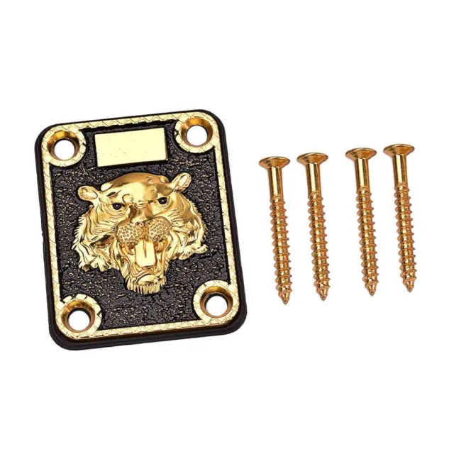 1 Set Guitar Neck Plate with Screws Gasket for Electric Guitar Replacement Parts