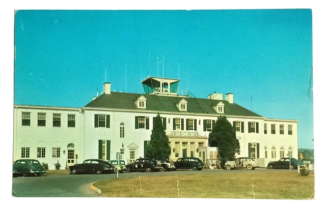 Birmingham Municipal Airport Old Cars Alabama AL Dexter Typed Postcard c1957