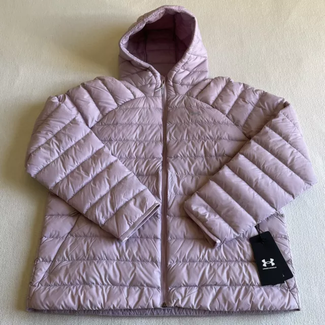 Under Armour Womens UA Storm Armour Down 2.0 Hooded Jacket Size L Purple
