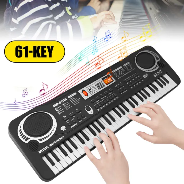61 Tastiera Musica Digitale Pianoforte per Bambini Principianti Pianoforte con Microfono