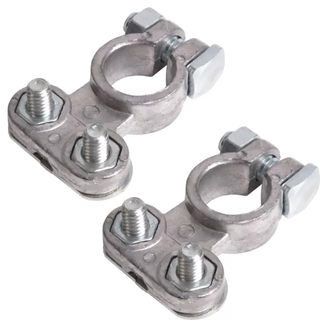 2PC CAR BATTERY TERMINAL CLAMPS POST TYPE Connectors
