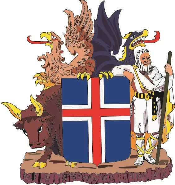 Aufkleber Island Wappen Autoaufkleber Sticker Konturschnitt