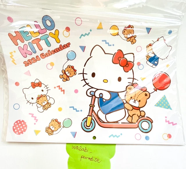 HELLO KITTY SANRIO Wall Calendar 2024 Shipping from Japan NEW 5.25