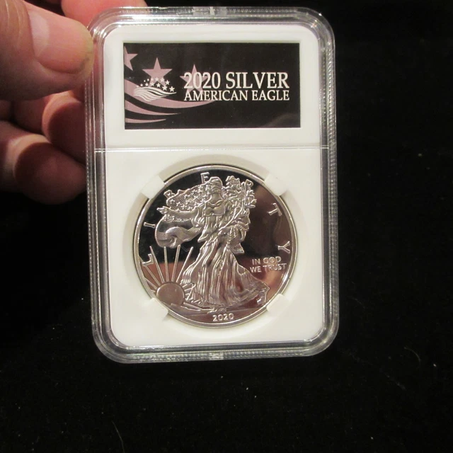 1 Oz .999 Fine Pure Silver Plate 2020 Walking Liberty Eagle Rounds with case