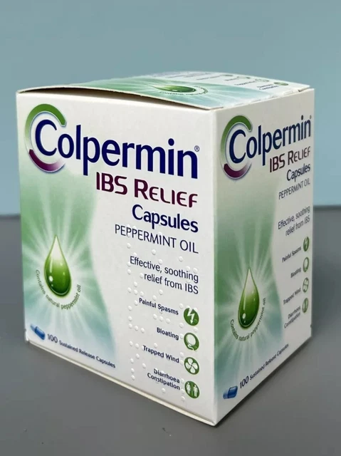 COLPERMIN IBS RELIEF Peppermint Oil -100 Capsules £17.49 - PicClick UK