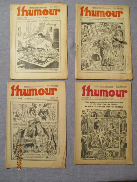 Lot De 4   Humour   Le Journal Le Plus Gai De Paris  Date A Definir