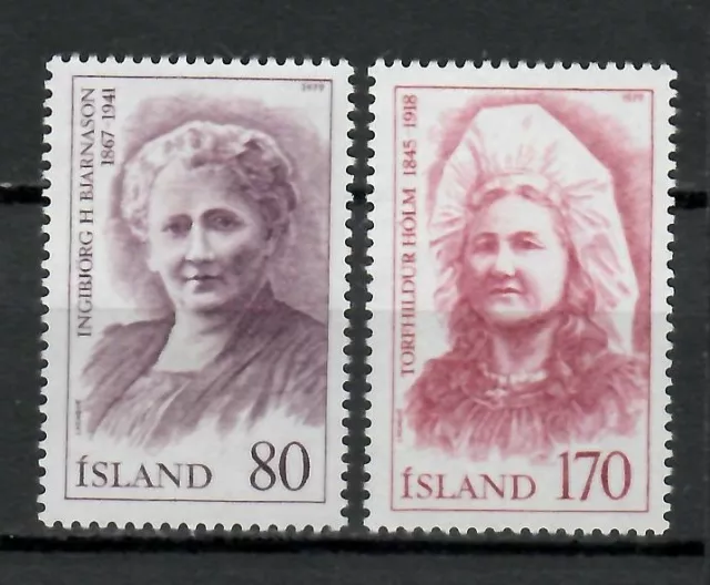 s34097 ISLAND ICELAND ISLANDA MNH 1979 Famous women 2v
