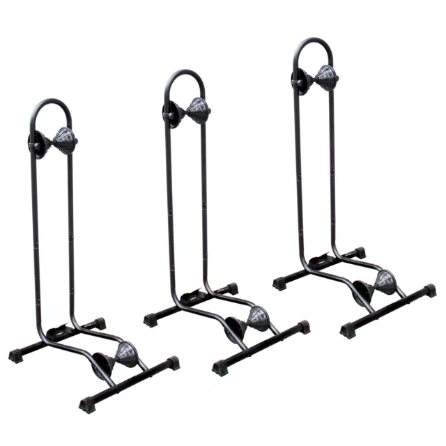 3 x BIKEHAND Fat Snow Bike Floor Parking Rack Storage Stand - Max Tire Width 5"