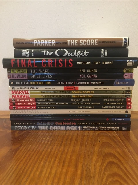 15 TPB HC/SC Comic Book Lot - Sandman Astro City Planetary Hellboy Parker DC