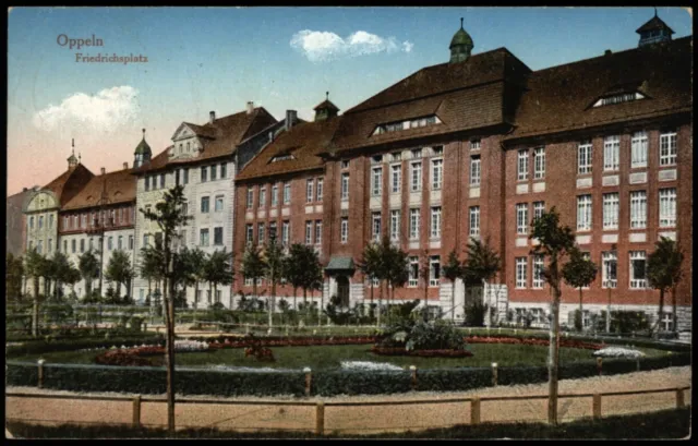 OPPELN Opole - FRIEDRICHSPLATZ - frankiert mit Oberschlesien Mi.Nr. 17 EF, 1920
