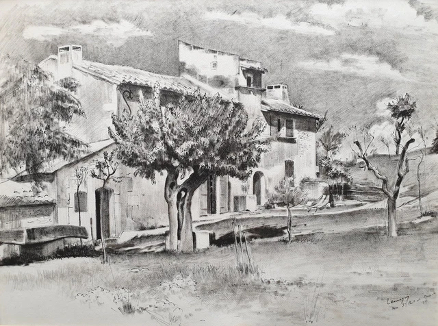 Dibujo Sign Paul Lemagny Mas St Paul De Mausole Van Gogh St Remy Provenza