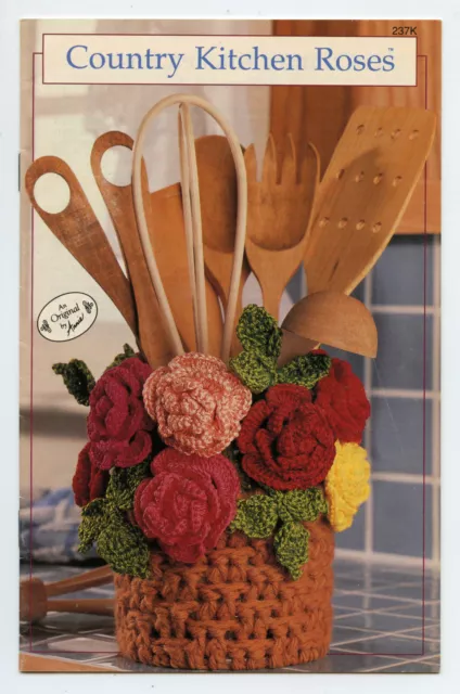 Country Kitchen Roses Crochet Pattern Annies Attic 1989 Home Decor