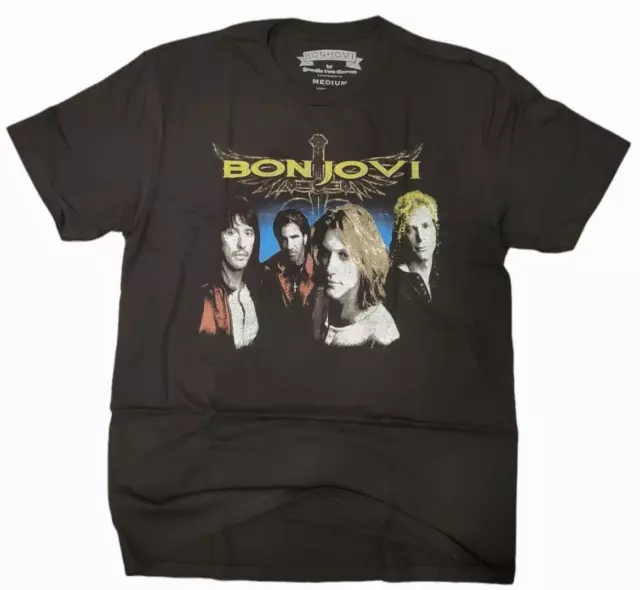 Men's T Shirt "Bon Jovi" Music Tees 100% Cotton -MUSIC BAND Rocks -NEW-Reg 28.00