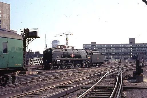 Original colour slide of 35013 SR Merchant Navy steam loco