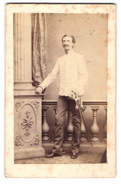 Fotografie Amand Schlossarek, Wien, Burgglacis 134, K. K. Lt. Steinbahr in Unif