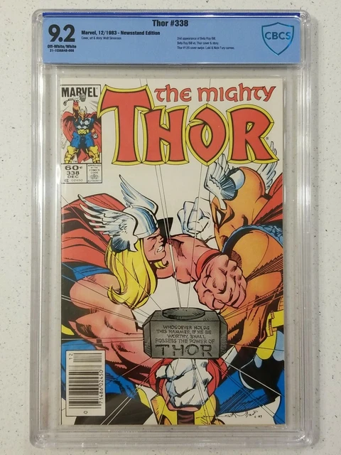 Thor #338 (Marvel, 1983) CBCS 9.2 (Same as CGC) 2nd App. Beta Ray Bill Newsstand
