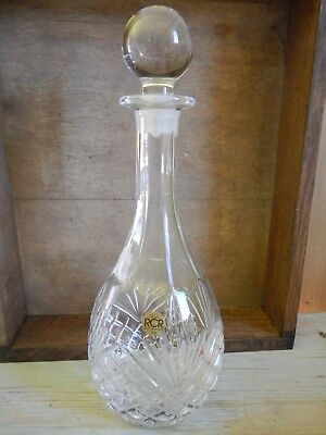 Bottiglia liquore in cristallo RCR Mod Elsa CL 75 h25 cm con portaliquore quadro liscio in ARGENTO 800 GR101 cm 10x10 