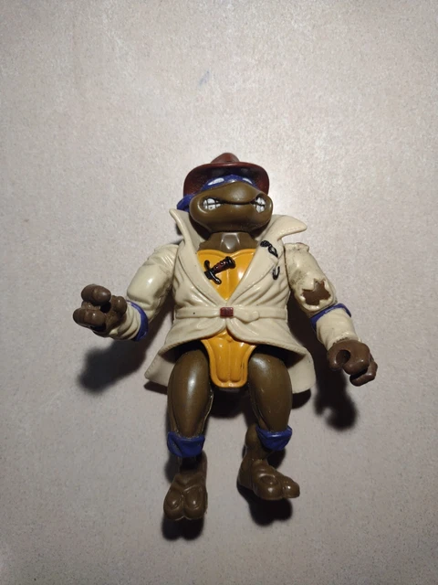 Vintage 1990 Teenage Mutant Ninja Turtles TMNT Donatello Detective Loose Figure
