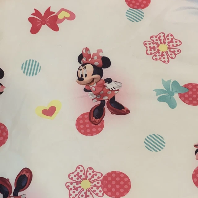 DISNEY Crown Crafts MINNIE MOUSE Crib/Toddler Fitted Bed Sheet