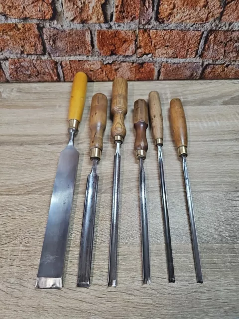 6 Vintage In-cannel Paring Gouges