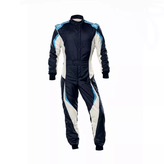 OMP TECNICA EVO MY23 Racing Suit Navy/White (FIA) s. 58