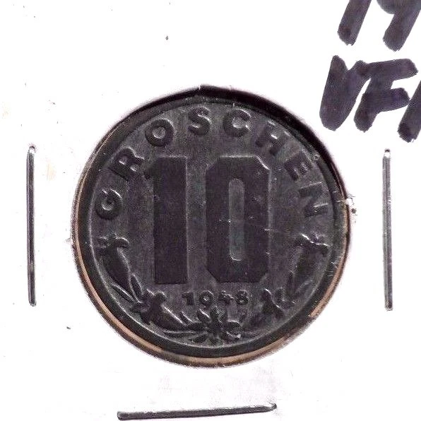 Circulated  1948 10 Groschen Austrian Coin (71116)
