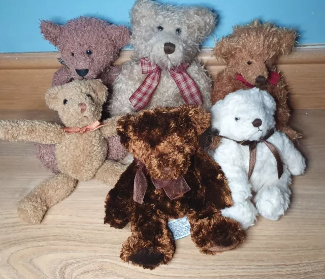 Vintage Russ Teddy Town Bears Collection Bundle of 6 Bears