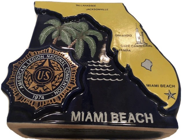 Vintage Whiskey Decanter. Miami Beach 1974 American Legion National Convention