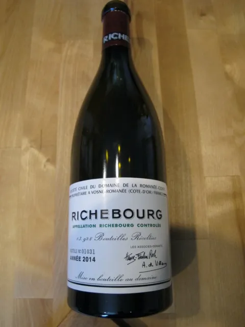 2014 DRC Richebourg Domaine Romanee Conti  / No Cork / Empty  Bottle / Burgundy