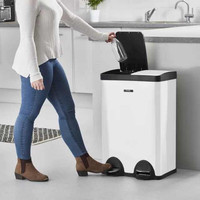 Kitchen Rubbish Recycling Bin 50L/60L/75L 4 Waste Compartment Hands-Free Sensor