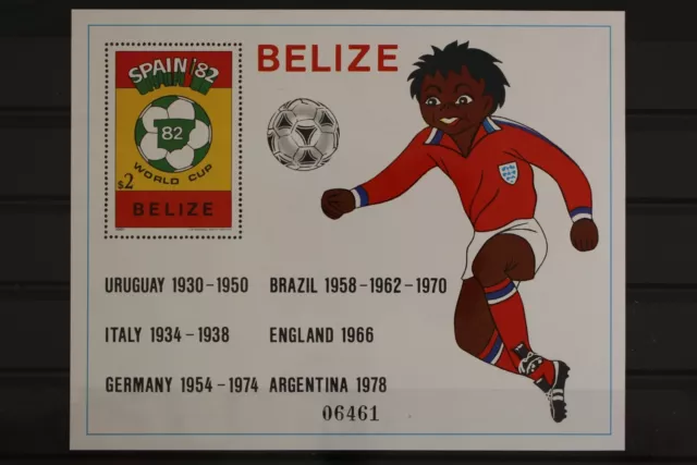 Belize, MiNr. Block 45, Fußball WM 1982, postfrisch - 631564