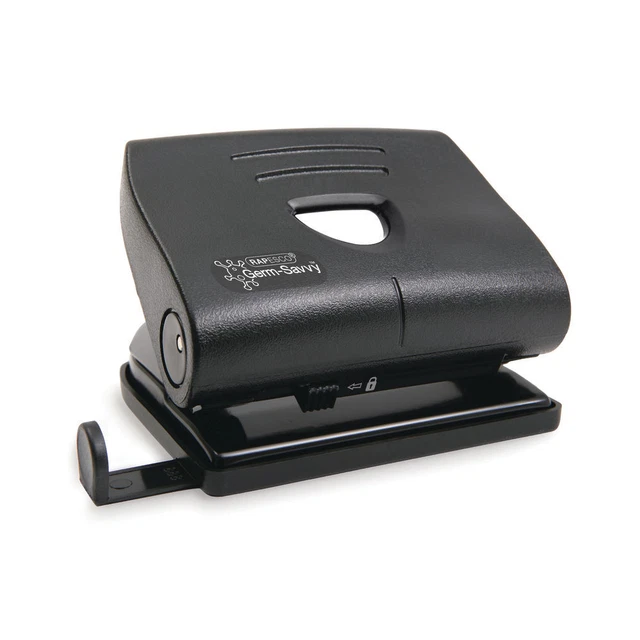 Punzón de 2 orificios Rapesco Germ-Savvy 820-P 22 hojas negro PF8700B1