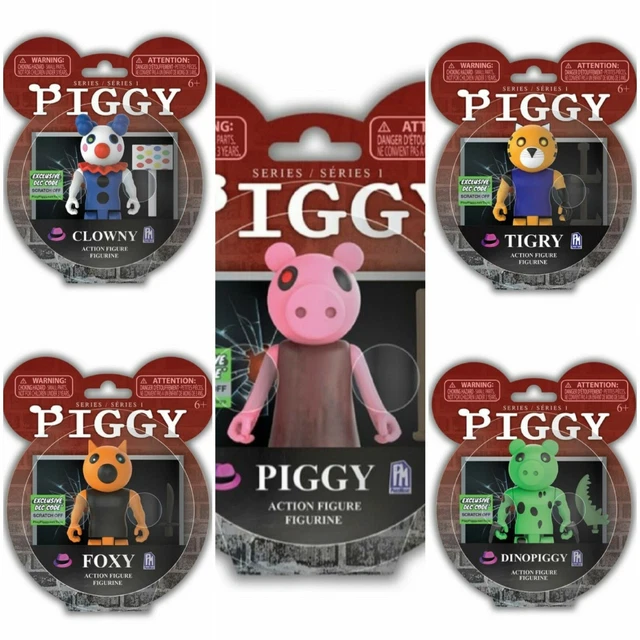 FIGURAS DE ACCIÓN Piggy Roblox x5 juguetes Piggy Clowny Foxy Tigry