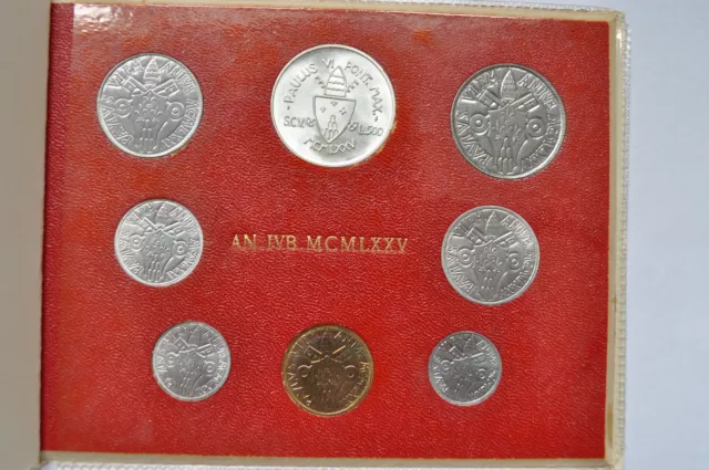 1975 Vatican City Paul VI (Holy Year) Coin Set - Unc