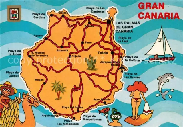 73306002 Gran Canaria Mapa de la Isla Mapa Gran Canaria