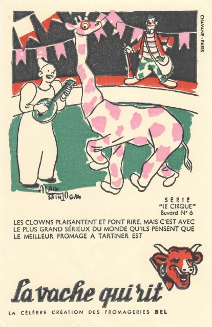 Série Complète Buvard - La vache qui rit - Alain Saint-Ogan - Le cirque