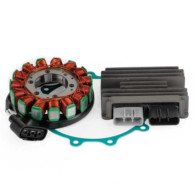 Magneto Stator+Voltage Rectifier+Gasket For Kawasaki Ninja ZX10R ZX10RR 16-22 Y3