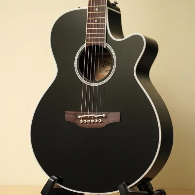 Takamine TDP161C Black Takamine Electric Acoustic Made in Japan w/hard case