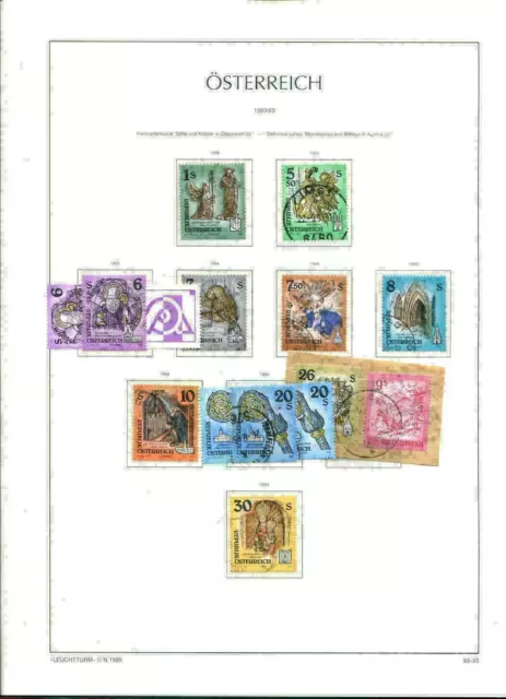 Österreich 1967 - 1995 gest. Sammlung im Leuchtturm Vordruckalbum