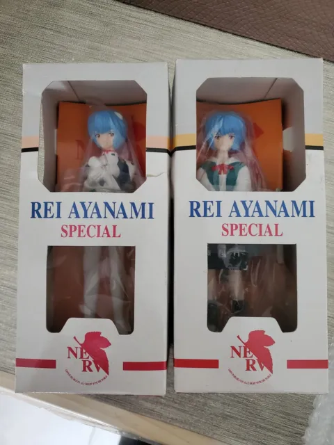 Vintage 1997 SEGA Evangelion Rei Ayanami Special, 2 figurines avec Misato