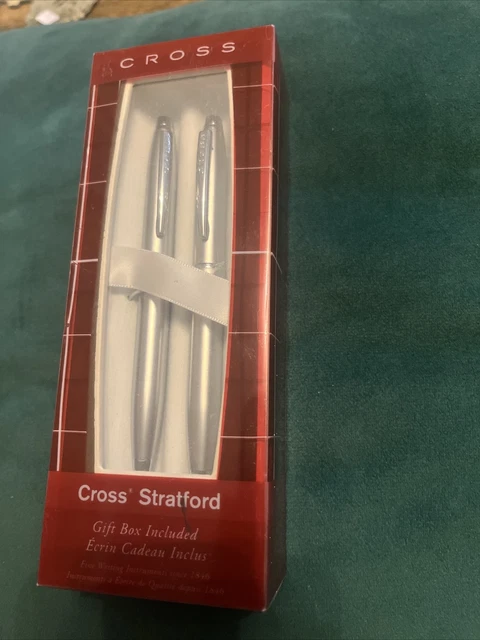 Vintage CROSS STRATFORD PEN SET-SATIN CHROME(USA)