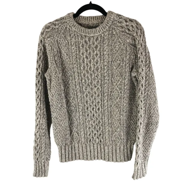 Men's Signature Cotton Fisherman Sweater Beige Small, Cotton/Cotton Yarns | L.L.Bean