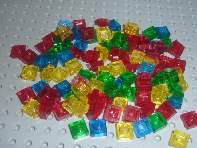 LEGO Lot de 100 Pièces Divers Réf 3024 Trred/Tryellow/Trgreen/Trblue....