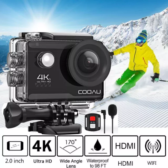 4K Action cam 20MP WiFi EIS Sports Kamera Ultra HD Unterwasserkamera 40m 170 °