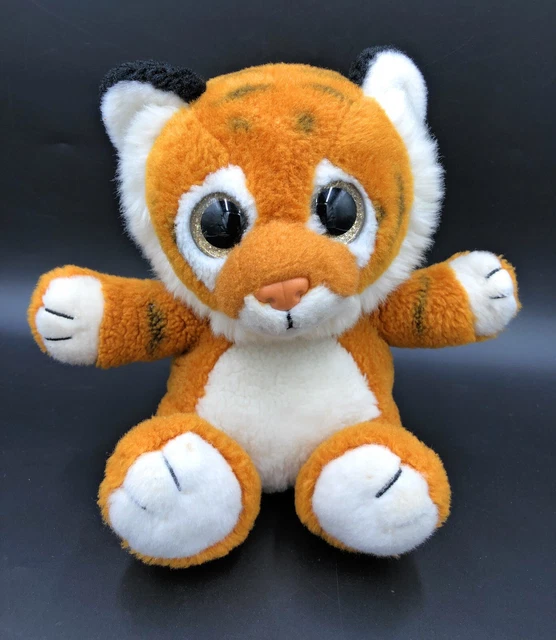 KEEL TOYS BABY Tiger Soft Plush Toy With Big Eyes 8” High Sitting