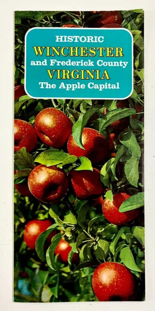 1970s Winchester Frederick County Virginia Apple Capital VA VTG Travel Brochure