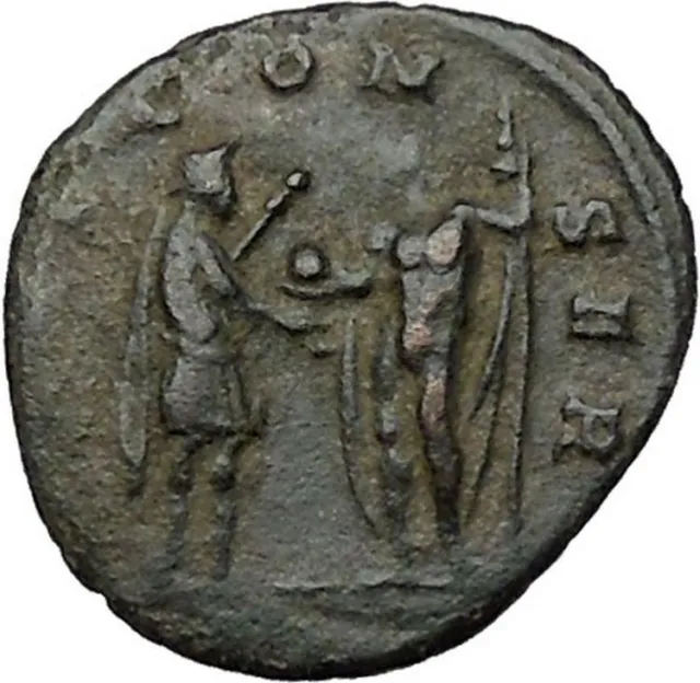 AURELIAN receiving globe from nude Jupiter 272AD  Ancient Roman Coin  i40883 2